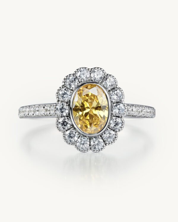 Yellow Diamond Pavé Engagement Ring
